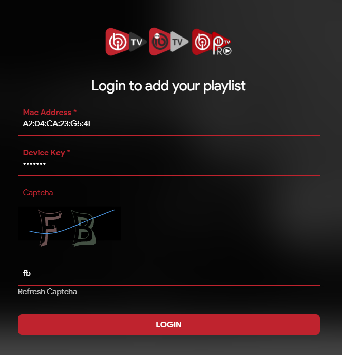 Zaslon za postavljanje popisa IBO Player
